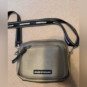 House of Holland Gold Crossbody Bag